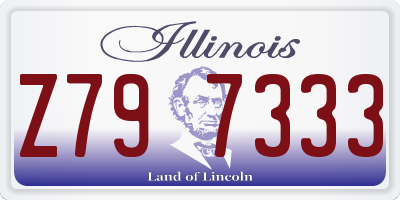 IL license plate Z797333