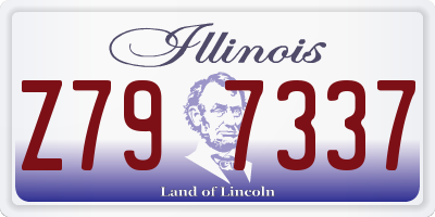 IL license plate Z797337