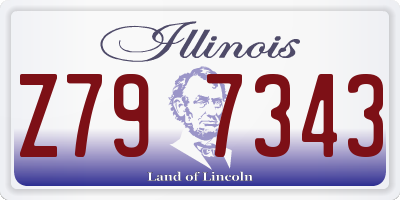 IL license plate Z797343