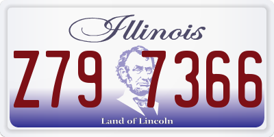 IL license plate Z797366