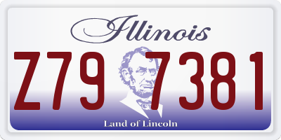 IL license plate Z797381
