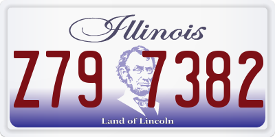 IL license plate Z797382