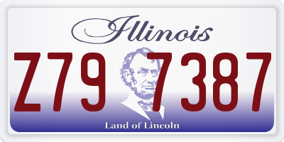 IL license plate Z797387