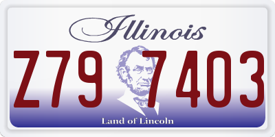 IL license plate Z797403