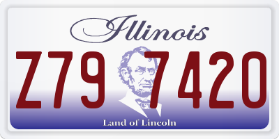 IL license plate Z797420