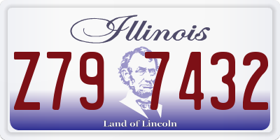 IL license plate Z797432