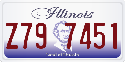 IL license plate Z797451