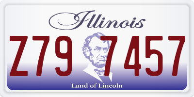IL license plate Z797457