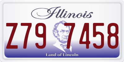 IL license plate Z797458