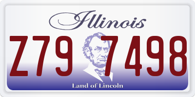 IL license plate Z797498