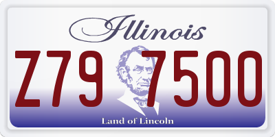 IL license plate Z797500