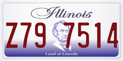 IL license plate Z797514