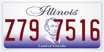 IL license plate Z797516