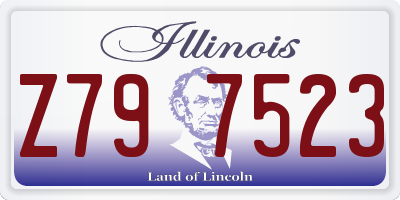 IL license plate Z797523
