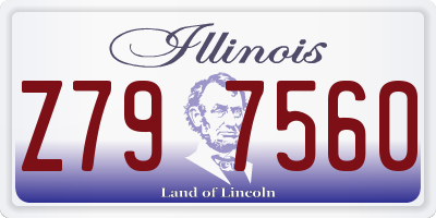 IL license plate Z797560