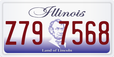 IL license plate Z797568