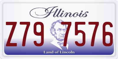 IL license plate Z797576