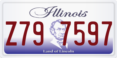 IL license plate Z797597