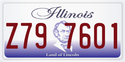 IL license plate Z797601