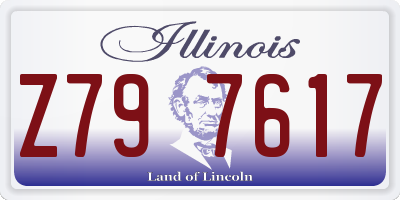 IL license plate Z797617