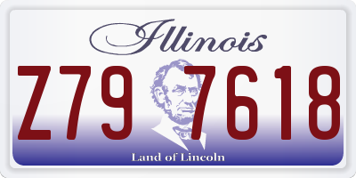 IL license plate Z797618