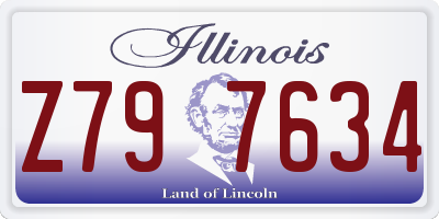 IL license plate Z797634