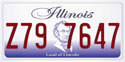 IL license plate Z797647
