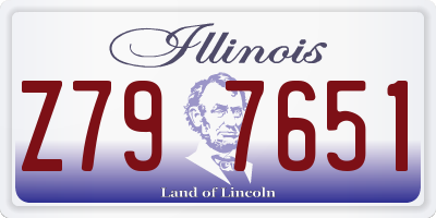 IL license plate Z797651