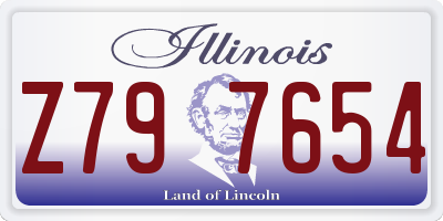 IL license plate Z797654