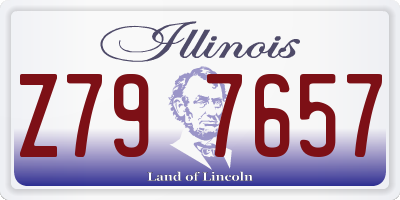 IL license plate Z797657