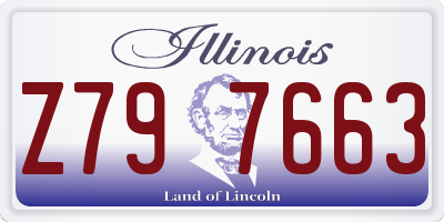 IL license plate Z797663