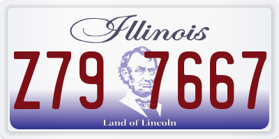 IL license plate Z797667