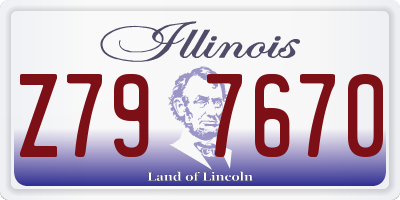 IL license plate Z797670