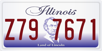 IL license plate Z797671