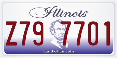 IL license plate Z797701