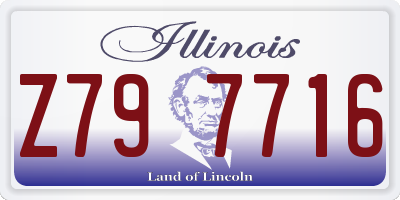 IL license plate Z797716