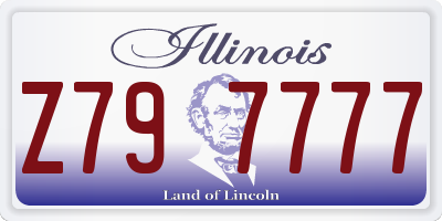 IL license plate Z797777