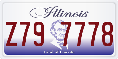 IL license plate Z797778