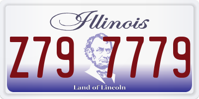 IL license plate Z797779