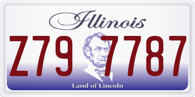 IL license plate Z797787