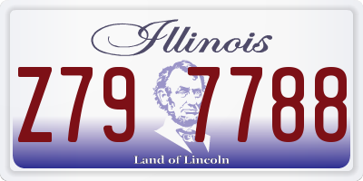 IL license plate Z797788