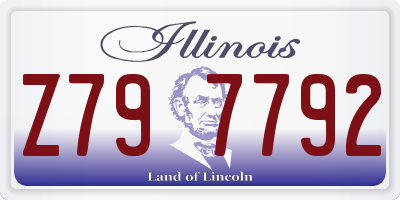 IL license plate Z797792