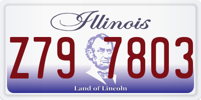IL license plate Z797803