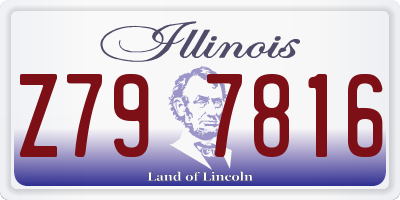 IL license plate Z797816