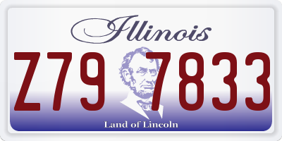 IL license plate Z797833