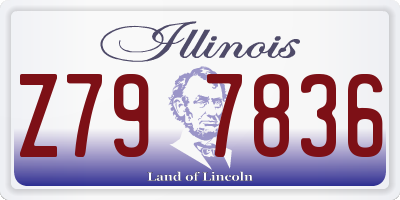 IL license plate Z797836