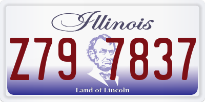 IL license plate Z797837