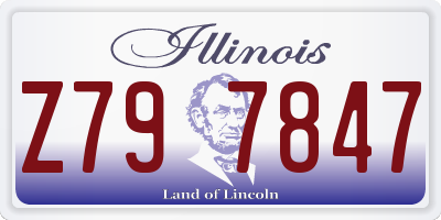 IL license plate Z797847