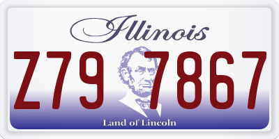 IL license plate Z797867