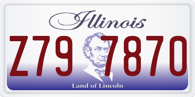 IL license plate Z797870